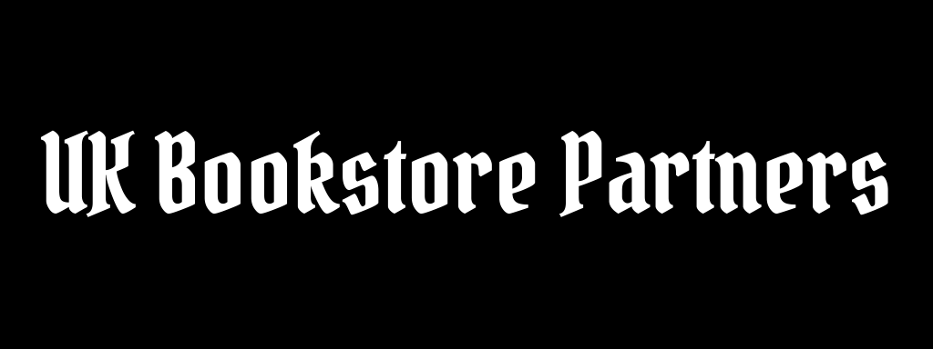 A black banner that says "UK Bookstore Partners"
